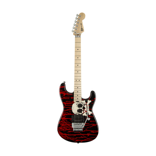 Charvel Warren DeMartini Signature Pro-Mod Electric Guitar, Maple FB, Blood and Skull