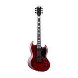ESP E-II Viper Electric Guitar, Ebony FB, See Thrue Back Cherry