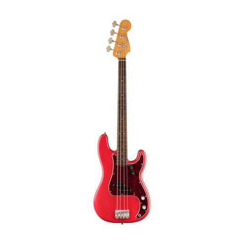 Fender Limited Edition Vintera II Roadworn 60s Precision Bass Guitar, RW FB, Fiesta Red