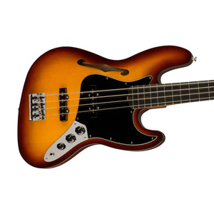 Fender Limited Edition American Suona Jazz Bass Thinline Guitar, Ebony FB, Violin Burst