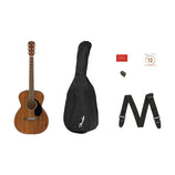 Fender CC-60S Concert Acoustic Guitar Pack V2, Walnut FB, All-Mahogany (B-Stock)
