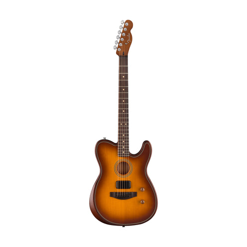 Fender Acoustasonic Standard Telecaster Electric Guitar, RW FB, Honey Burst