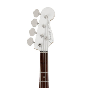 Fender Japan Elemental Jazz Bass HH Guitar, RW FB, Nimbus White