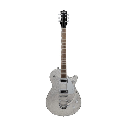 Gretsch G5230T Electromatic Sparkle Jet FT Single-Cut Guitar w/Bigsby, Laurel FB, Silver Sparkle
