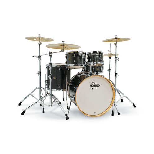 Gretsch CM1-E825-BS Catalina Maple 5-Piece Drum Shell Kit(22inch Bass), Black Stardust