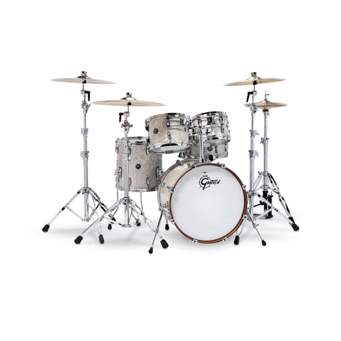 Gretsch RN2-E605-VP Renown Maple 5-Piece Drum Shell Kit Set (20inch Bass), Vintage Pearl
