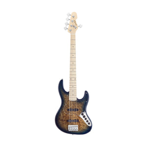 GrassRoots G-AMAZE-GCB5-NDBS Electric Guitar, Natural Dark Blue Burst