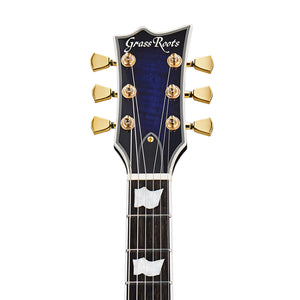 GrassRoots G-ECLIPSE-CTM-FM-RDB Electric Guitar, Reindeer Blue w/Purple Pearl Black