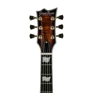 GrassRoots G-ECLIPSE-CTM-FM-TGESB Electric Guitar, Tiger Eye Sunburst w/Brown Pearl Black