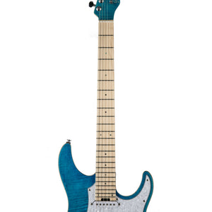 GrassRoots G-SNAPPER-24M-FM-LAQ Electric Guitar, Pau Ferro FB, Light Aqua