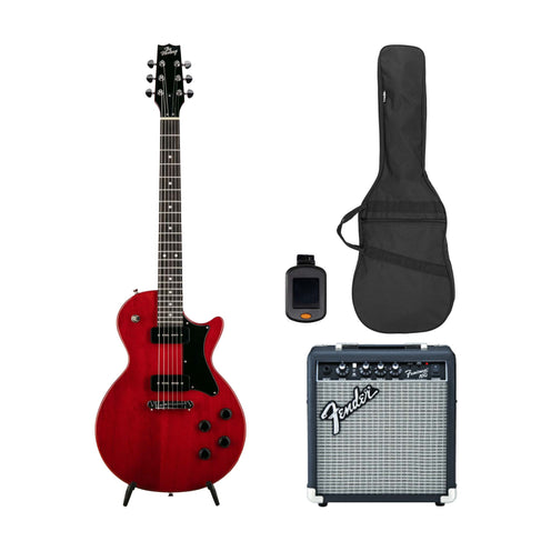 Heritage Ascent Collection H-137 P90 Electric Guitar Bundle, Vintage Cherry (VN Exclusive)