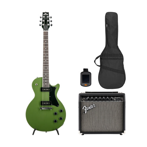 Heritage Ascent+ Collection H-137 Electric Guitar Bundle, Olive Drab (VN Exclusive)