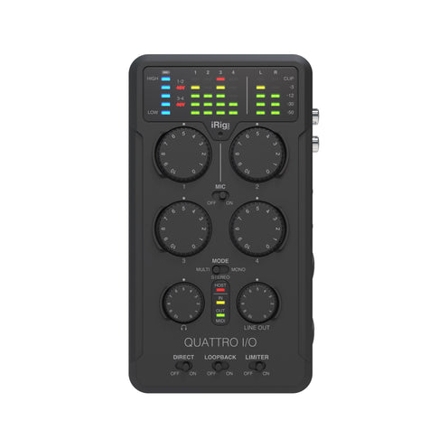 IK Multimedia iRig Pro Quattro I/O Portable 4x2 Audio and MIDI Interface/Mixer