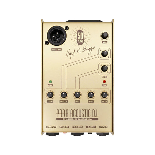 LR Baggs Para DI Acoustic Guitar Preamp, 50th Anniversary, Gold Version