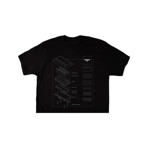 PRS Exploded Pickup Tee, Black, Small