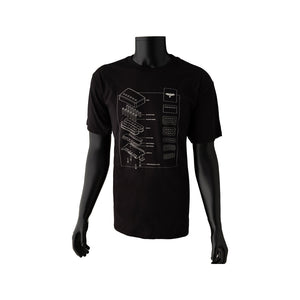 PRS Exploded Pickup Tee, Black, Small