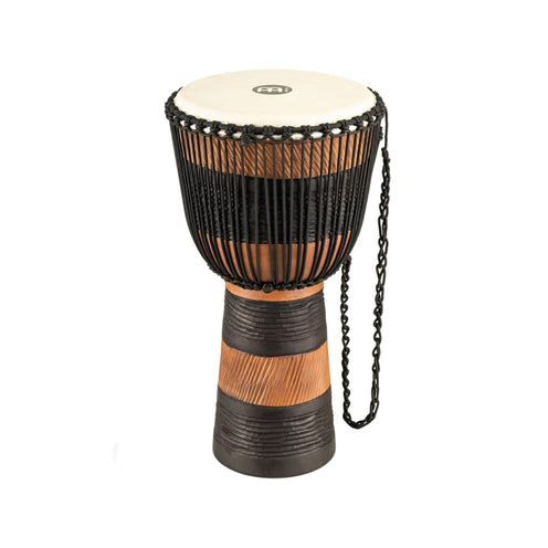 MEINL Percussion ADJ3-L+BAG Earth Rhythm Series Original Style Rope Tuned Wood Djembe, 12inch