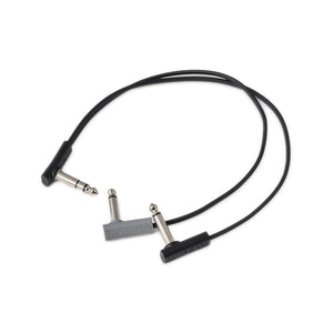 Rockboard by Warwick RBO CAB F Y 30 BK Flat Patch Y Splitter Cable, 11 13/16Inch