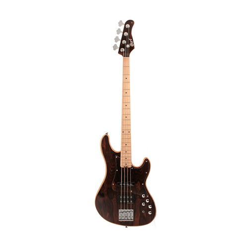 Cort Limited Edition GB4-LTD18 Ziricote Top Bass Guitar w/Case, Natural Gloss