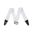 Fender Weighless Running Logo Guitar Strap, White/White, 2inch
