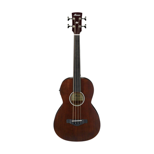 Ibanez Artwood AVNB1FE-BV Fretless Acoustic Bass Guitar, Brown Violin Semi-Gloss