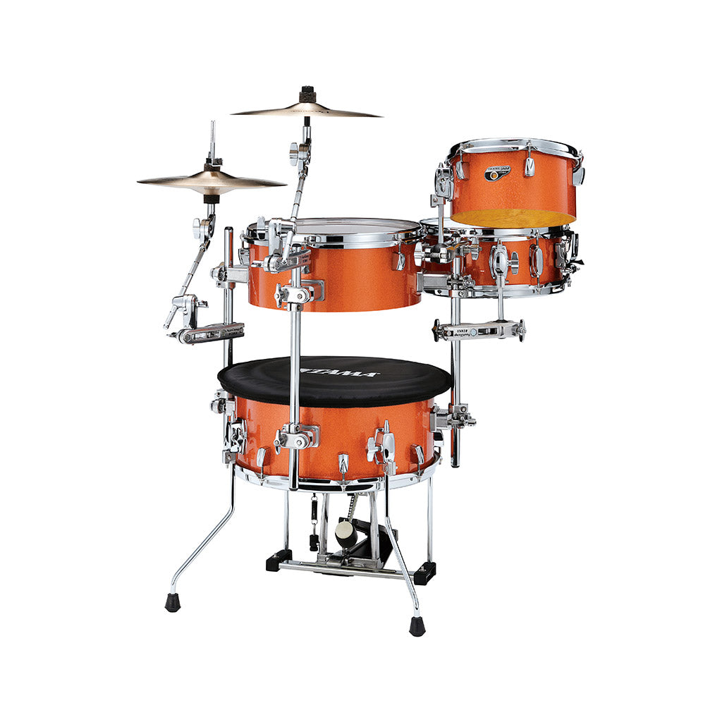 TAMA CJB46C-BOS Cocktail-JAM 4 Piece Drum Kit, Bright Orange Sparkle