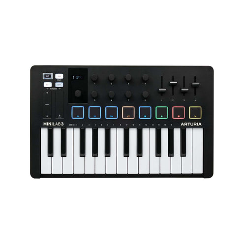 Arturia MiniLab Mk3 25 Slim-Key Controller, Black