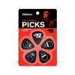 D'Addario Joe Satriani Guitar Picks, Black, 10 pack, Light