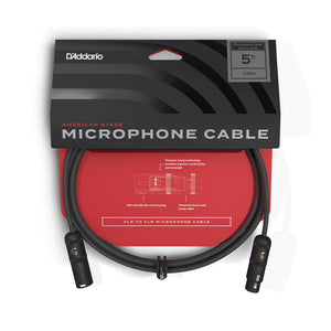 D'Addario PW-AMSM-05 American Stage Microphone Cable, 5ft
