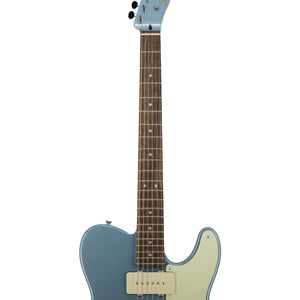 Squier FSR Cabronita Thinline Telecaster Electric Guitar, Laurel FB, Ice Blue Metallic