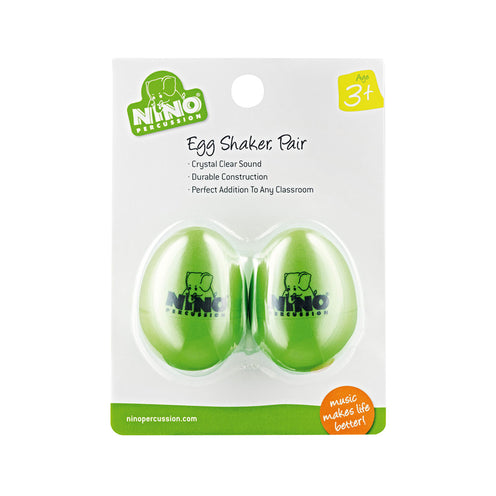 NINO Percussion NINO540GG-2 Plastic Egg Shaker, Pair, Grass Green