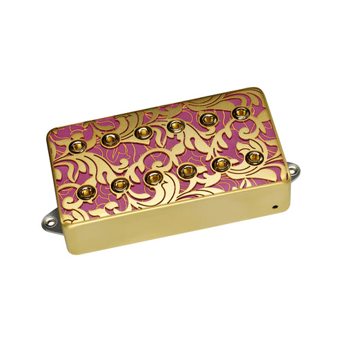 DiMarzio DP287FSGPK UtoPIA F-Spaced Neck Guitar Pickup, Satin Gold/Pink