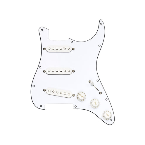 DiMarzio FG2108WA9 Pre-Wired Injector Stratocaster Replacement Pickguard, White