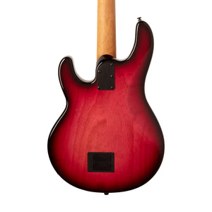 Ernie Ball Music Man StingRay Special Bass Guitar, Ebony FB, Raspberry Burst