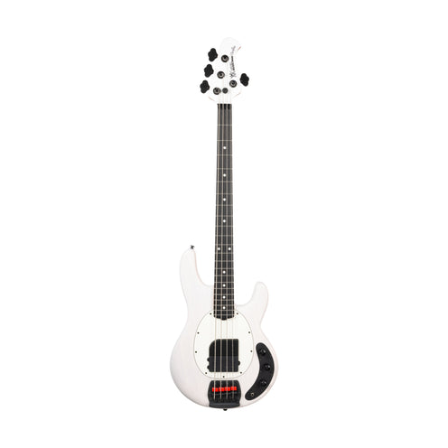 Ernie Ball Music Man StingRay 4 Tim Commerford Special Passive Guitar, Ebony FB, Fight Night White