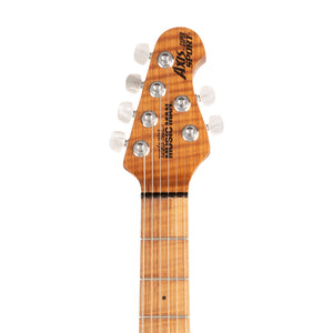 Ernie Ball Music Man Axis Super Sport Electric Guitar, Roasted Maple FB, Yucatan Blue Flame
