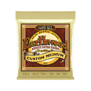 Ernie Ball Earthwood Medium 80/20 Bronze Acoustic Guitar Strings, 12.5-56