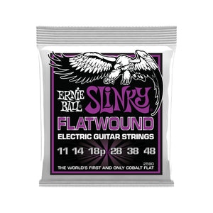 Ernie Ball Power Slinky Flatwound Electric Guitar Strings, 11-48