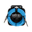 Ernie Ball 20FT Flex Straight to Straight Instrument Cable, Blue