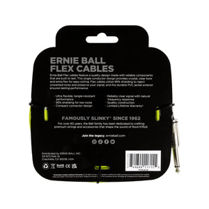Ernie Ball 20ft Flex Straight to Straight Instrument Cable, Green