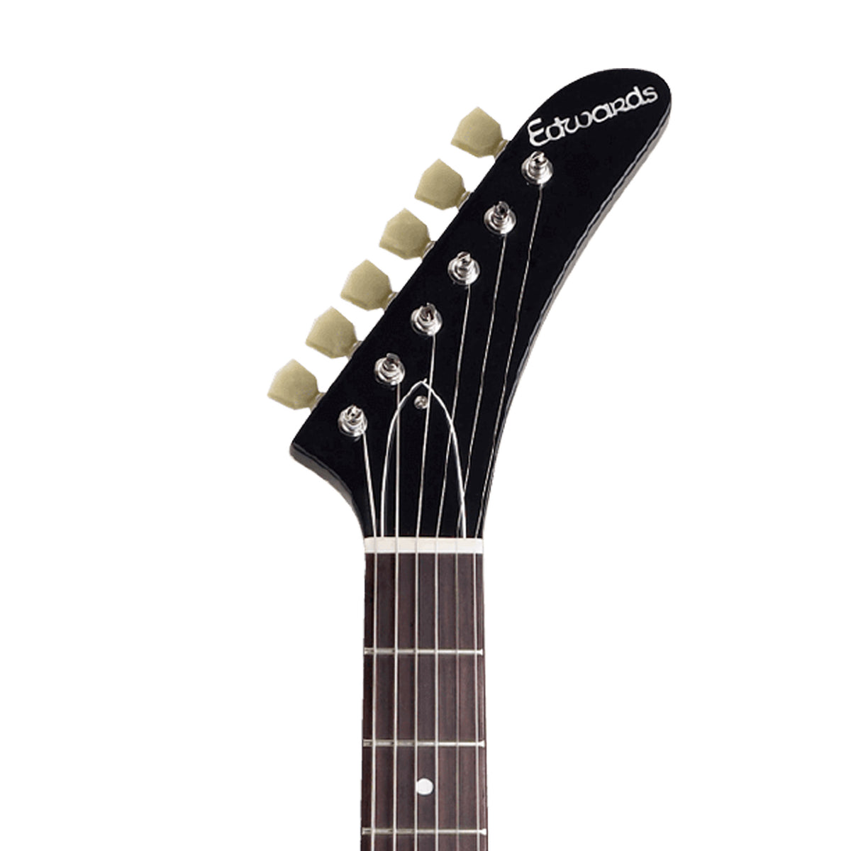 Edwards E-EX-120D-BK Electric Guitar, Pau Ferro FB, Black – Swee