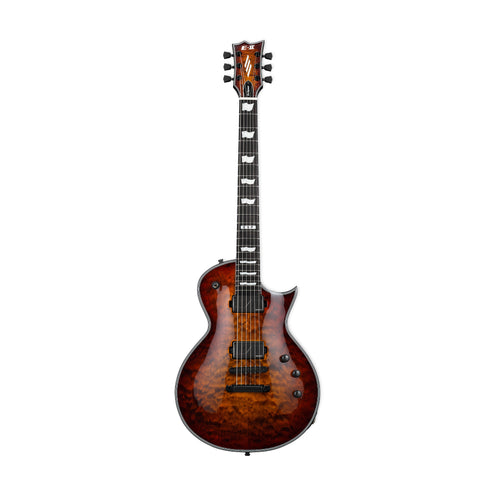 ESP E-II ECLIPSE-QM/FL Electric Guitar, Tiger Eye Sunburst