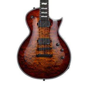 ESP E-II ECLIPSE-QM/FL Electric Guitar, Tiger Eye Sunburst