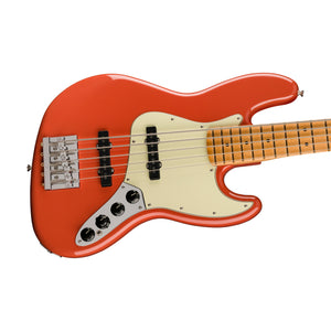 Fender Player Plus Active Jazz Bass V Guitar, Maple FB, Fiesta Red