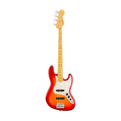 Fender American Professional Jazz Bass Guitar, Maple FB, Aged Cherry Sunburst