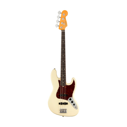 Fender American Professional II Jazz Bass Electric Guitar, RW FB, Olympic White (B-Stock)