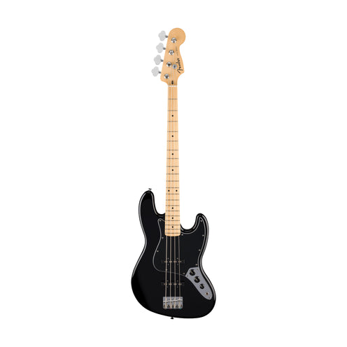 Fender Standard Jazz Bass Guitar, Maple FB, Black