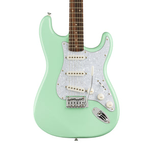 Squier FSR Affinity Series Stratocaster Guitar w/White Pearloid Pickguard, Laurel FB, Surf Green