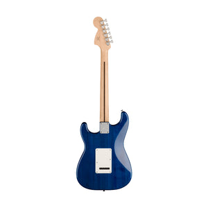 Squier FSR Affinity Series Stratocaster QMT Electric Guitar, Laurel FB, Sapphire Blue Transparent (B-Stock)