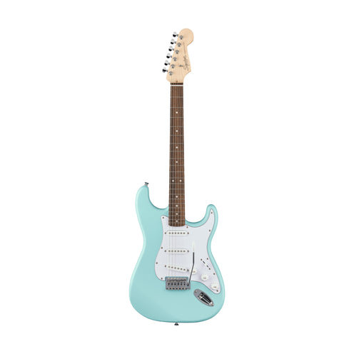 Squier Debut Series Stratocaster Electric Guitar, Laurel FB, Daphne Blue